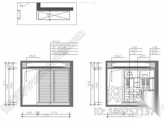 精品雅致高级简欧风格四居室样板间室内装修设计施工图（...cad施工图下载【ID:180757137】