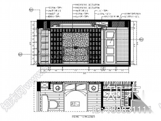 [四川]海景洋房欧式五居室样板房CAD施工图（含效果）cad施工图下载【ID:180831111】