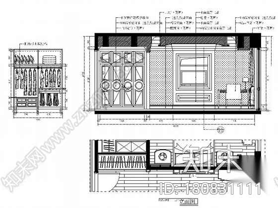 [四川]海景洋房欧式五居室样板房CAD施工图（含效果）cad施工图下载【ID:180831111】