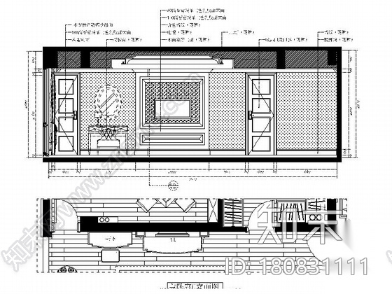 [四川]海景洋房欧式五居室样板房CAD施工图（含效果）cad施工图下载【ID:180831111】