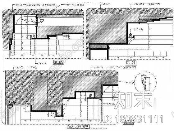 [四川]海景洋房欧式五居室样板房CAD施工图（含效果）cad施工图下载【ID:180831111】