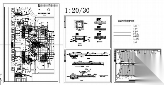 湖南某小区会所景观设计施工图cad施工图下载【ID:161100181】