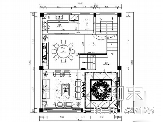 [江西]古典简欧风情五层别墅装修施工图（含效果）cad施工图下载【ID:161727125】