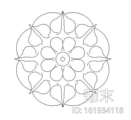 中式装饰图案cad施工图下载【ID:161934118】