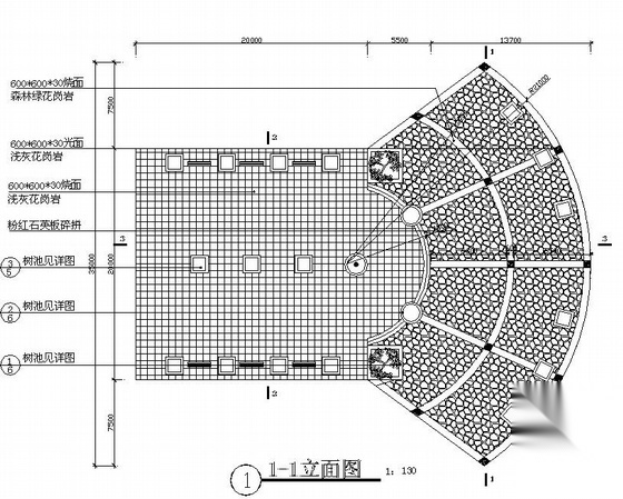 某小广场景观设计施工图cad施工图下载【ID:161053186】