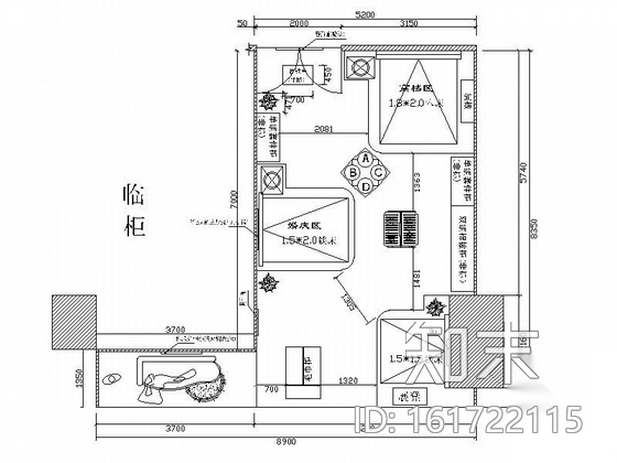 洋华堂品牌家纺专卖店设计图cad施工图下载【ID:161722115】