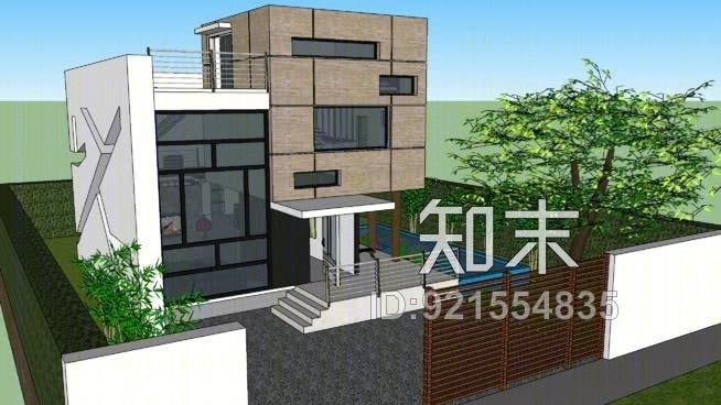 现代住宅NHDsSU模型下载【ID:921554835】