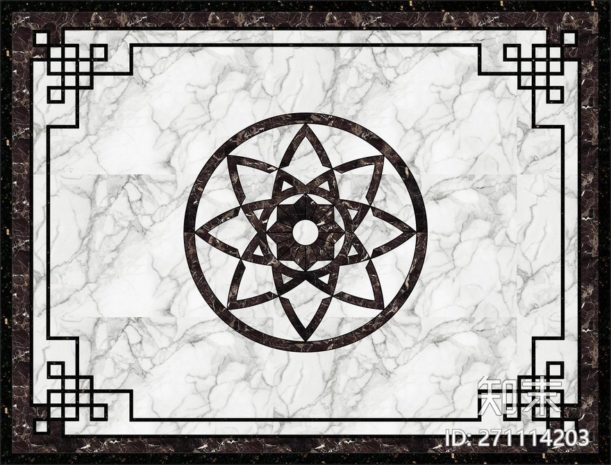 中式地面拼花贴图下载【ID:271114203】