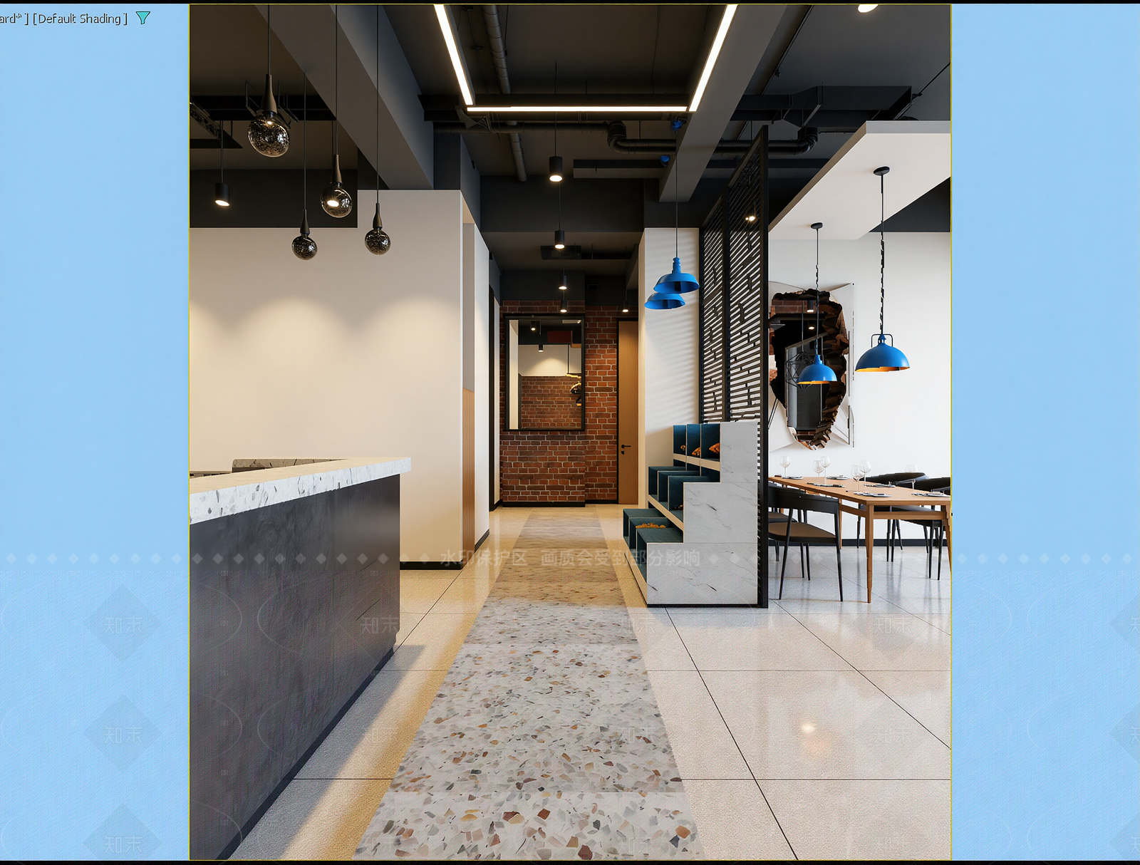 复古咖啡厅3D模型下载【ID:1214951000】