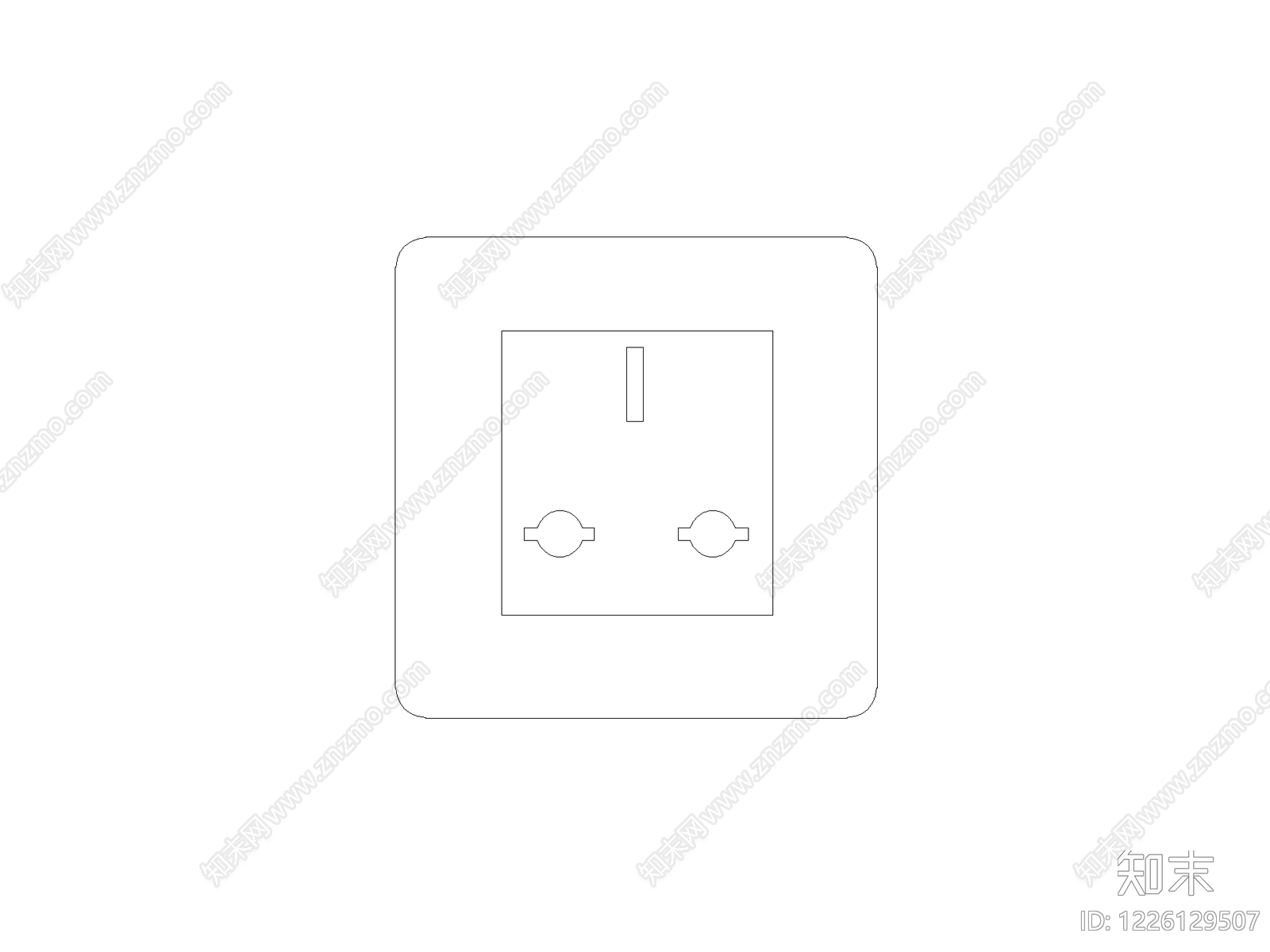 开关插座cad施工图下载【ID:1226129507】