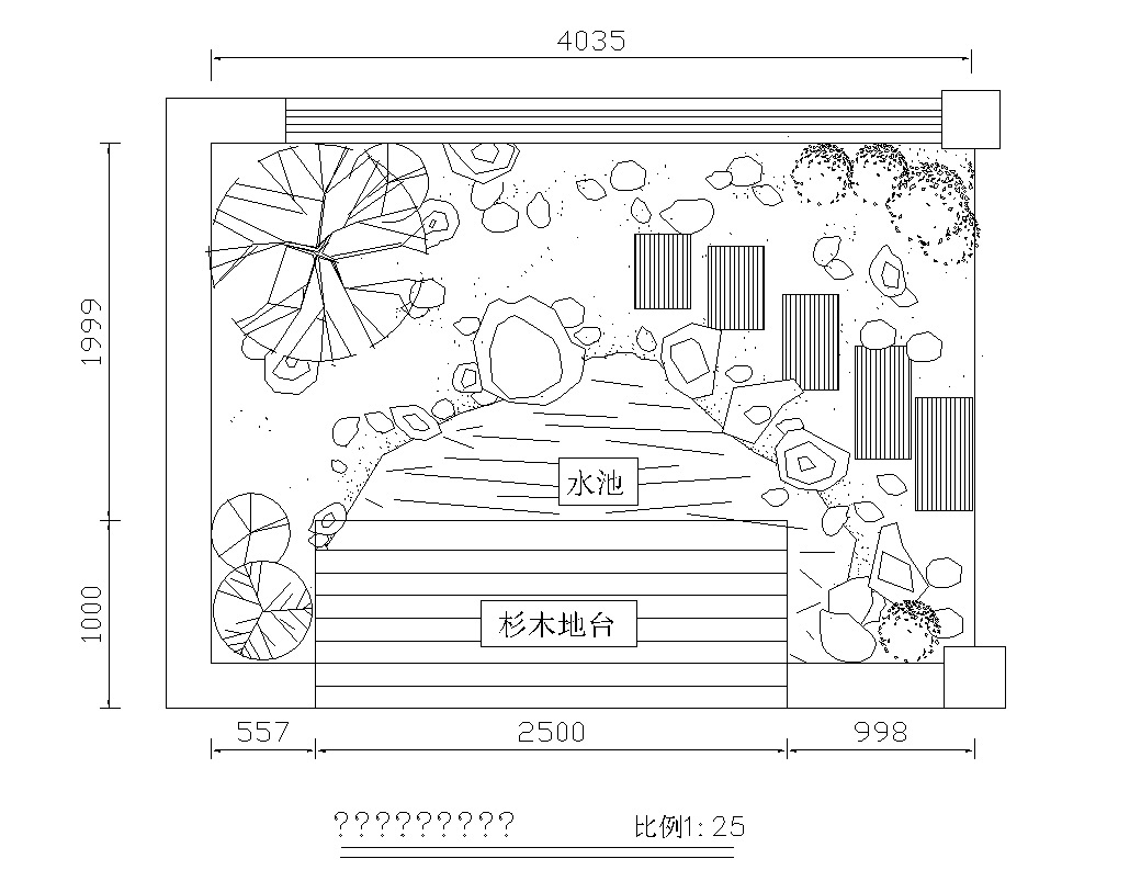 屋顶花园及庭院景观全套CAD施工图纸cad施工图下载【ID:160916111】