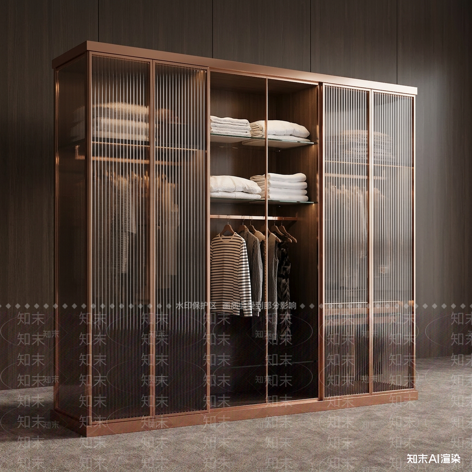 玻璃金属展示柜体衣柜3D模型下载【ID:1227577524】