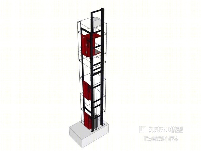 观光电梯SU模型下载【ID:66581474】