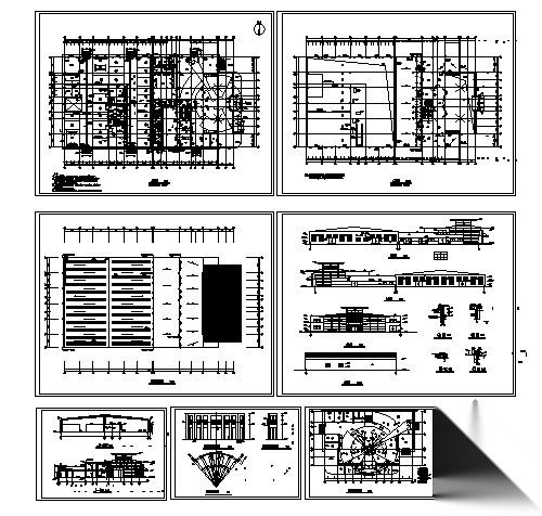 [大众]某标准汽车展厅建筑施工图cad施工图下载【ID:160720172】