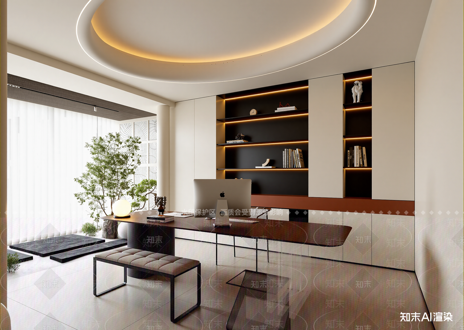 现代书房3D模型下载【ID:1214588936】