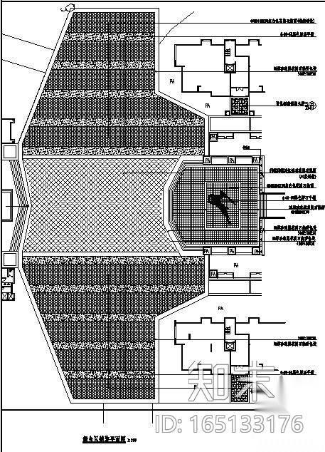 某小区舞台区全套施工图cad施工图下载【ID:165133176】