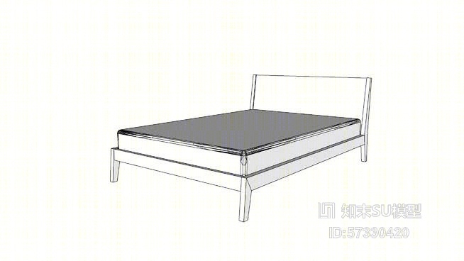 双床m1904薄荷SU模型下载【ID:57330420】