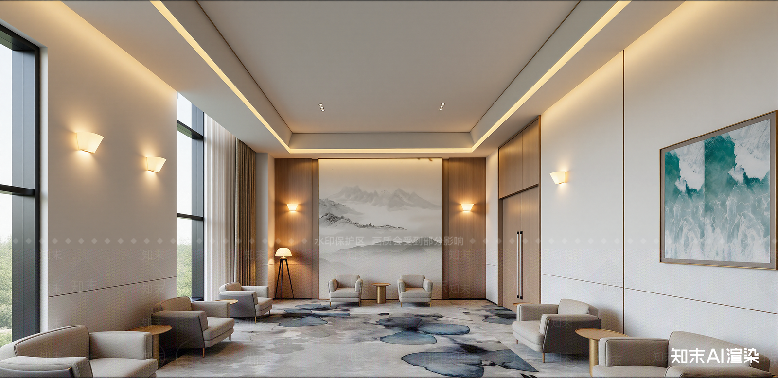 现代其他办公区域SU模型下载【ID:1216036236】