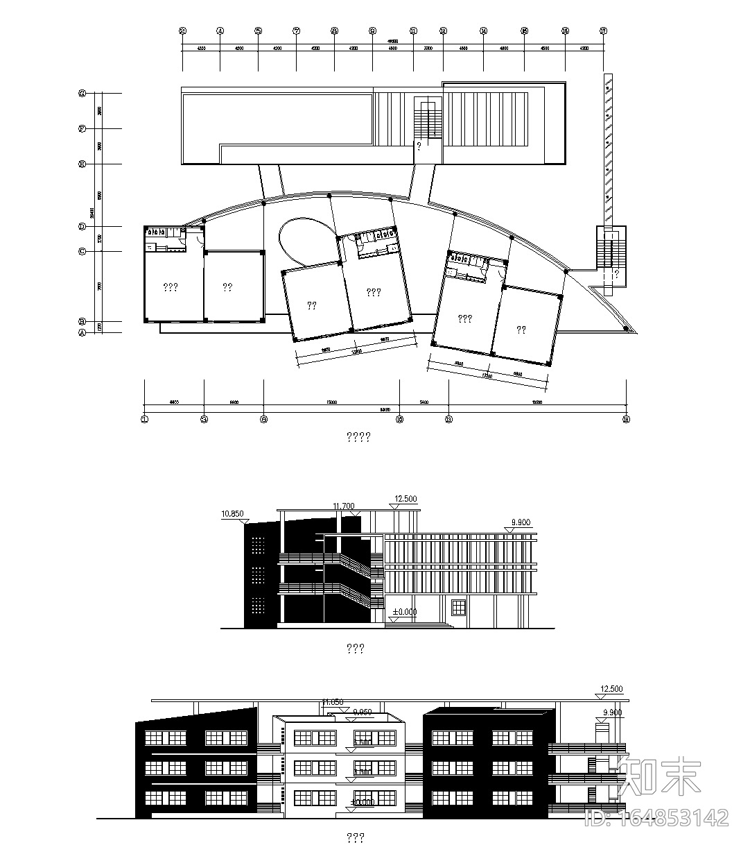 16套幼儿园景观CAD平面图（有建筑立面图，景观，室内平...cad施工图下载【ID:164853142】