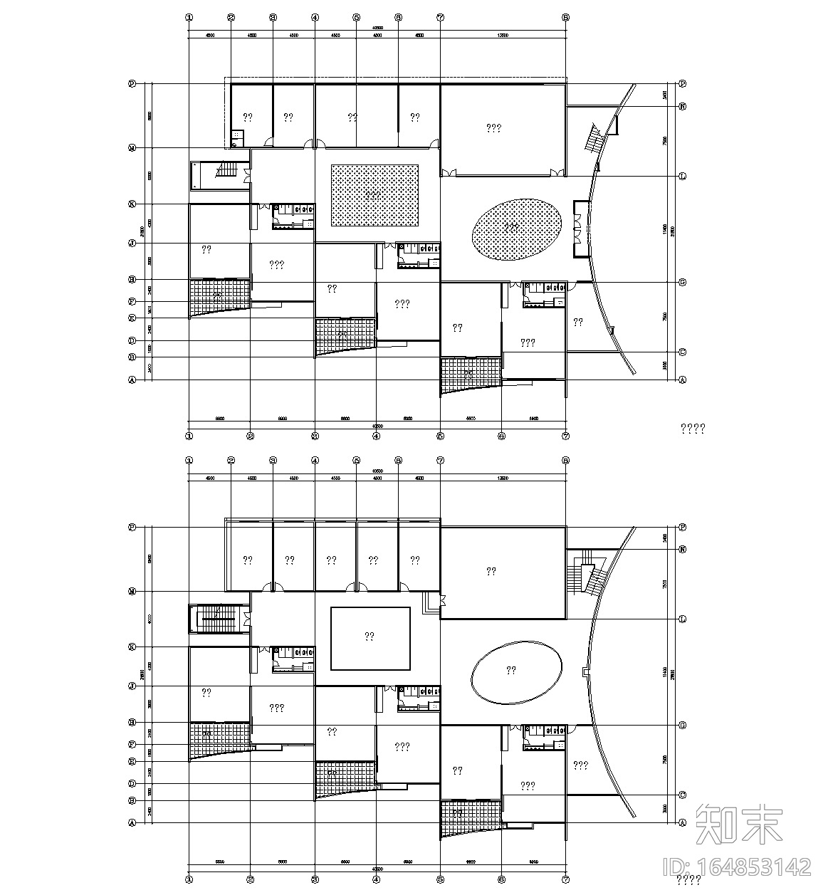 16套幼儿园景观CAD平面图（有建筑立面图，景观，室内平...cad施工图下载【ID:164853142】