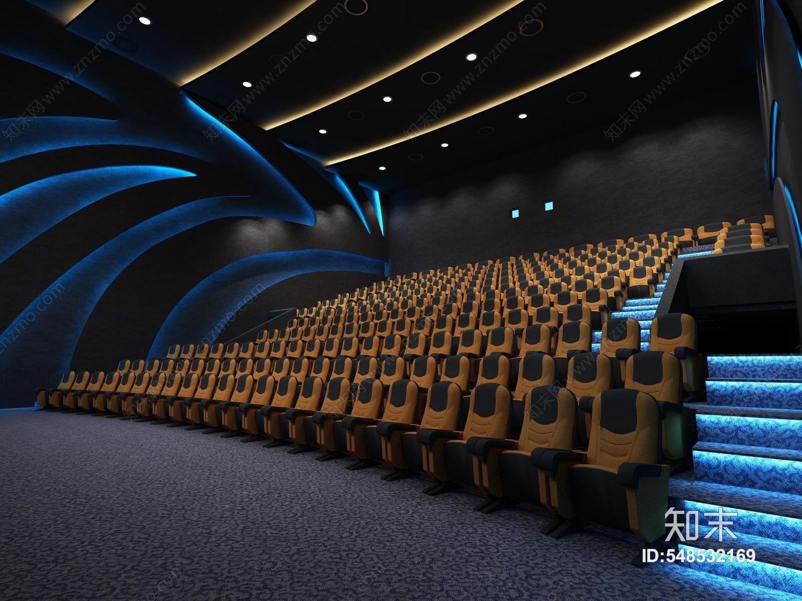 工业风电影院3D模型下载【ID:548532169】