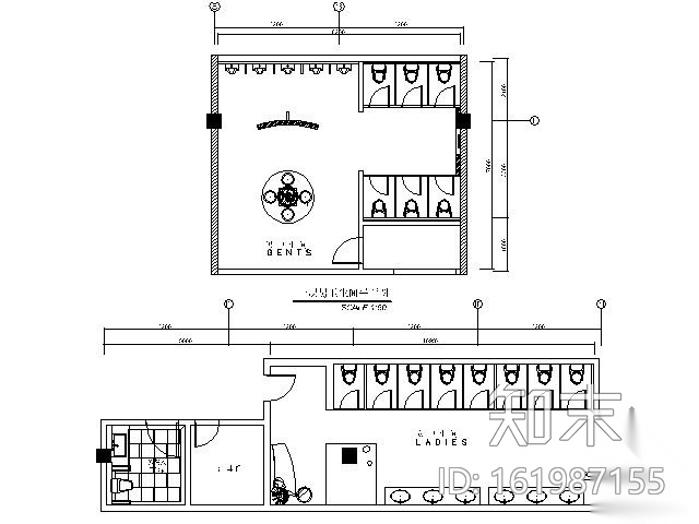 五星酒店卫生间装修图cad施工图下载【ID:161987155】