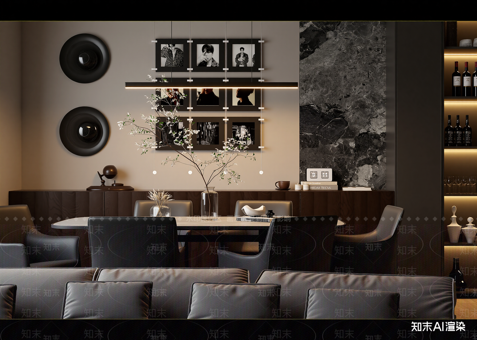 轻奢咖啡厅3D模型下载【ID:1214744367】