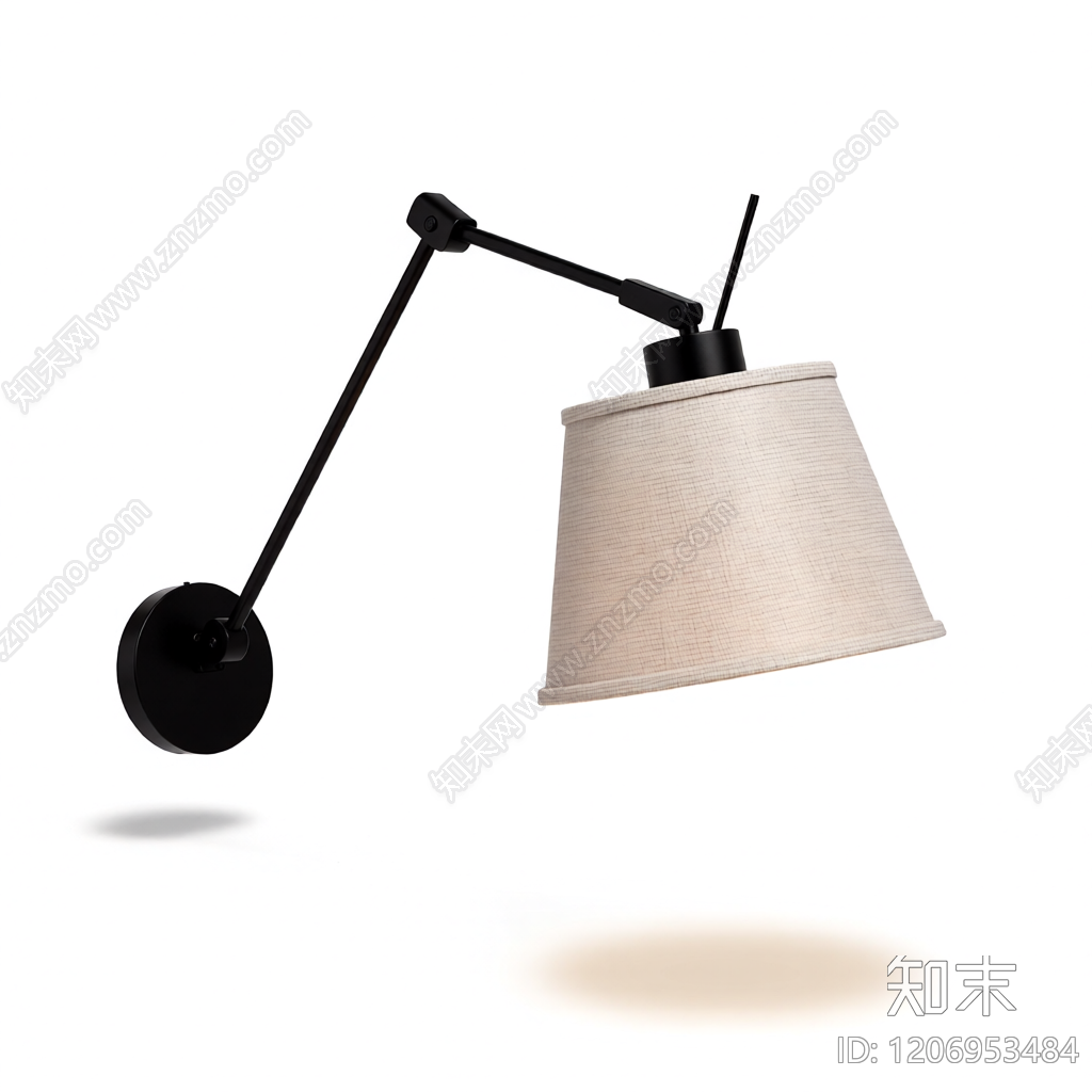 布艺灯罩台灯3D模型下载【ID:1206953484】