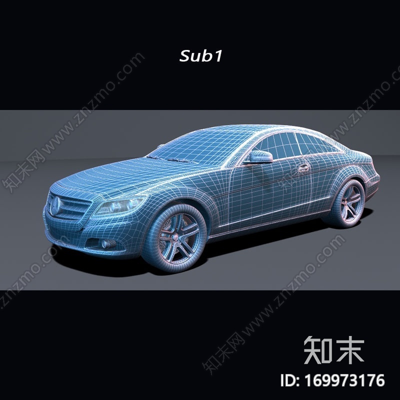 梅赛德斯奔驰豪华轿车CG模型下载【ID:169973176】