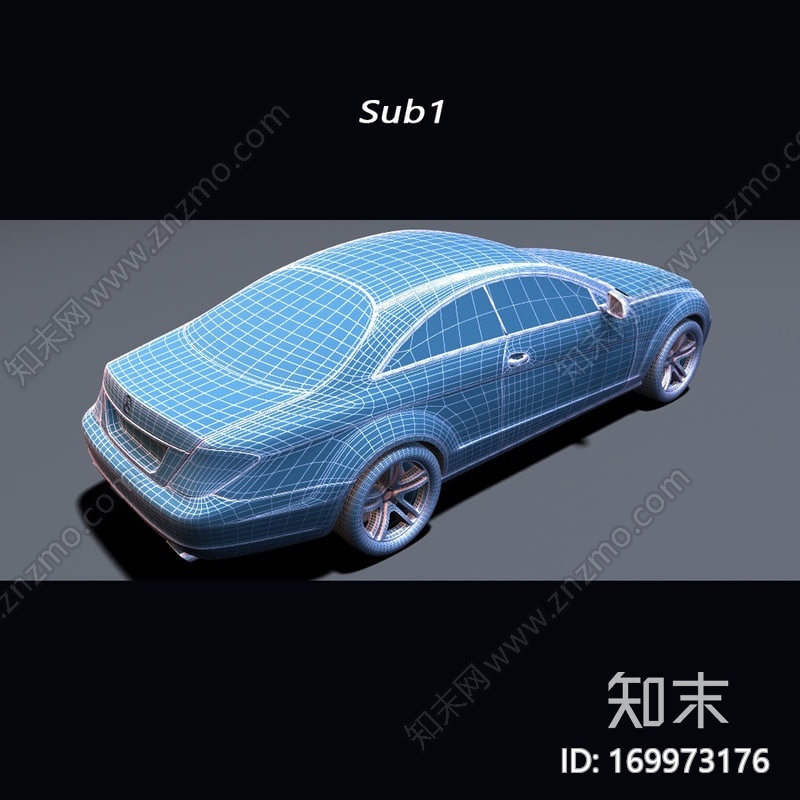 梅赛德斯奔驰豪华轿车CG模型下载【ID:169973176】
