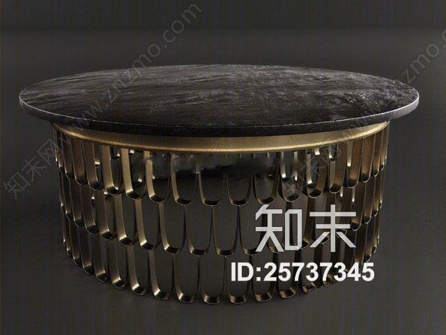 现代金属茶几下载3D模型下载【ID:25737345】