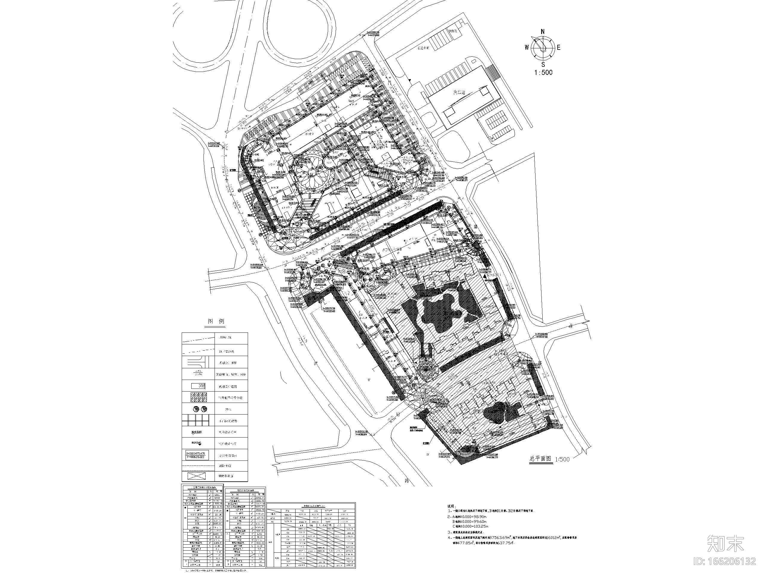 多层商业建筑及高层商住建筑施工图cad施工图下载【ID:166206132】