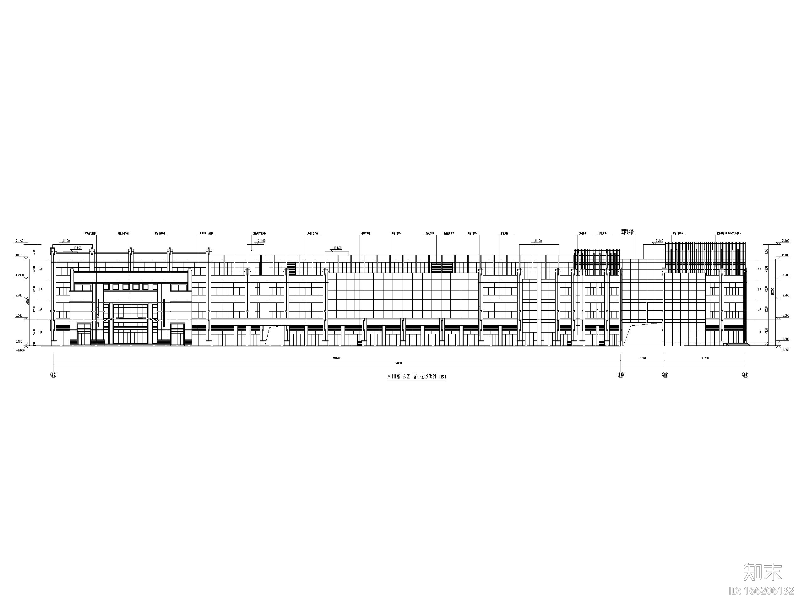 多层商业建筑及高层商住建筑施工图cad施工图下载【ID:166206132】