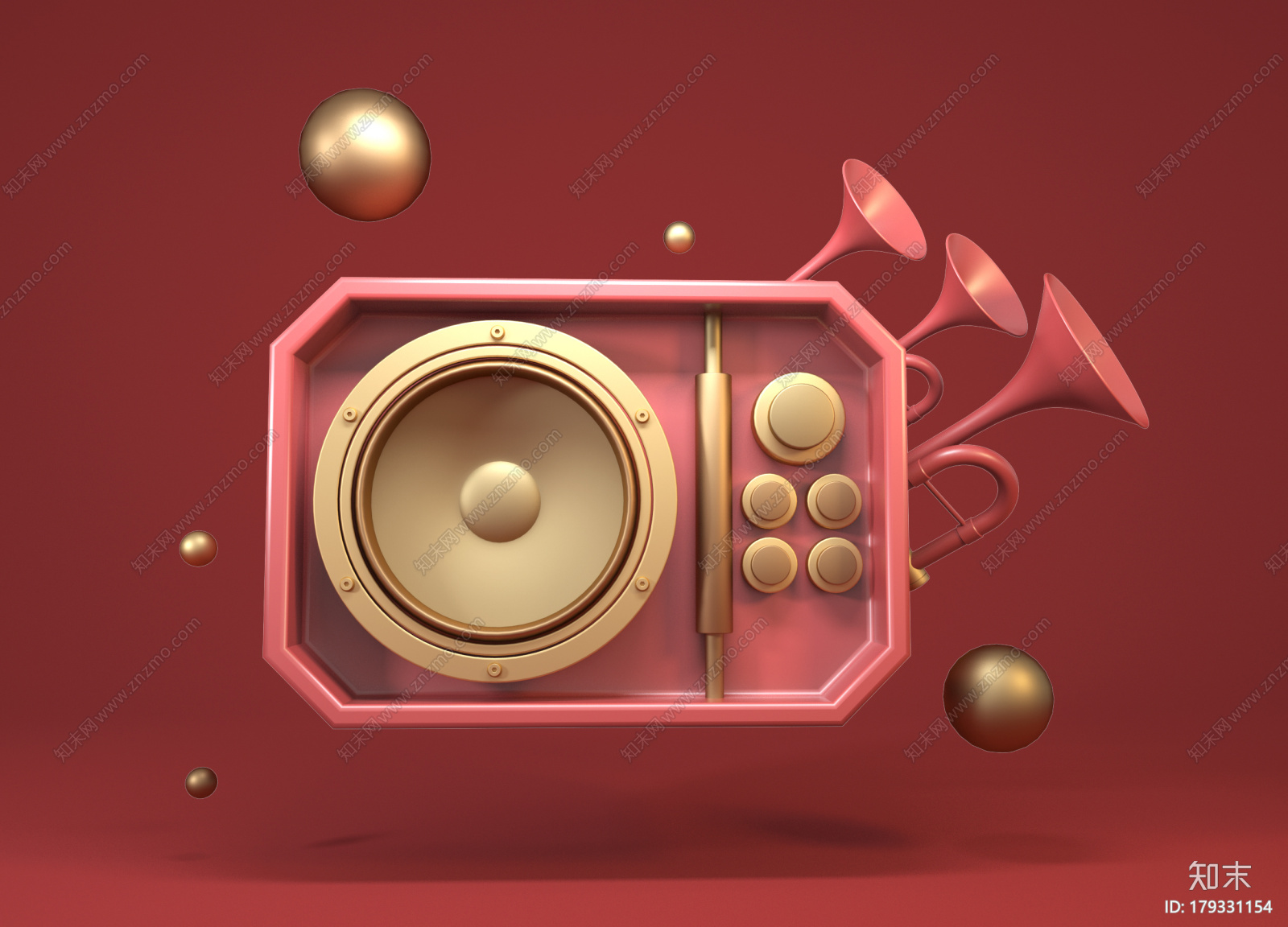 喇叭音响元素CG模型下载【ID:179331154】