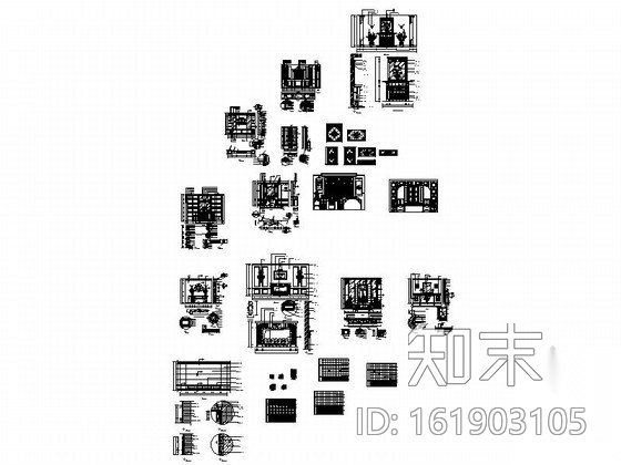 中欧式背景CAD图块下载cad施工图下载【ID:161903105】