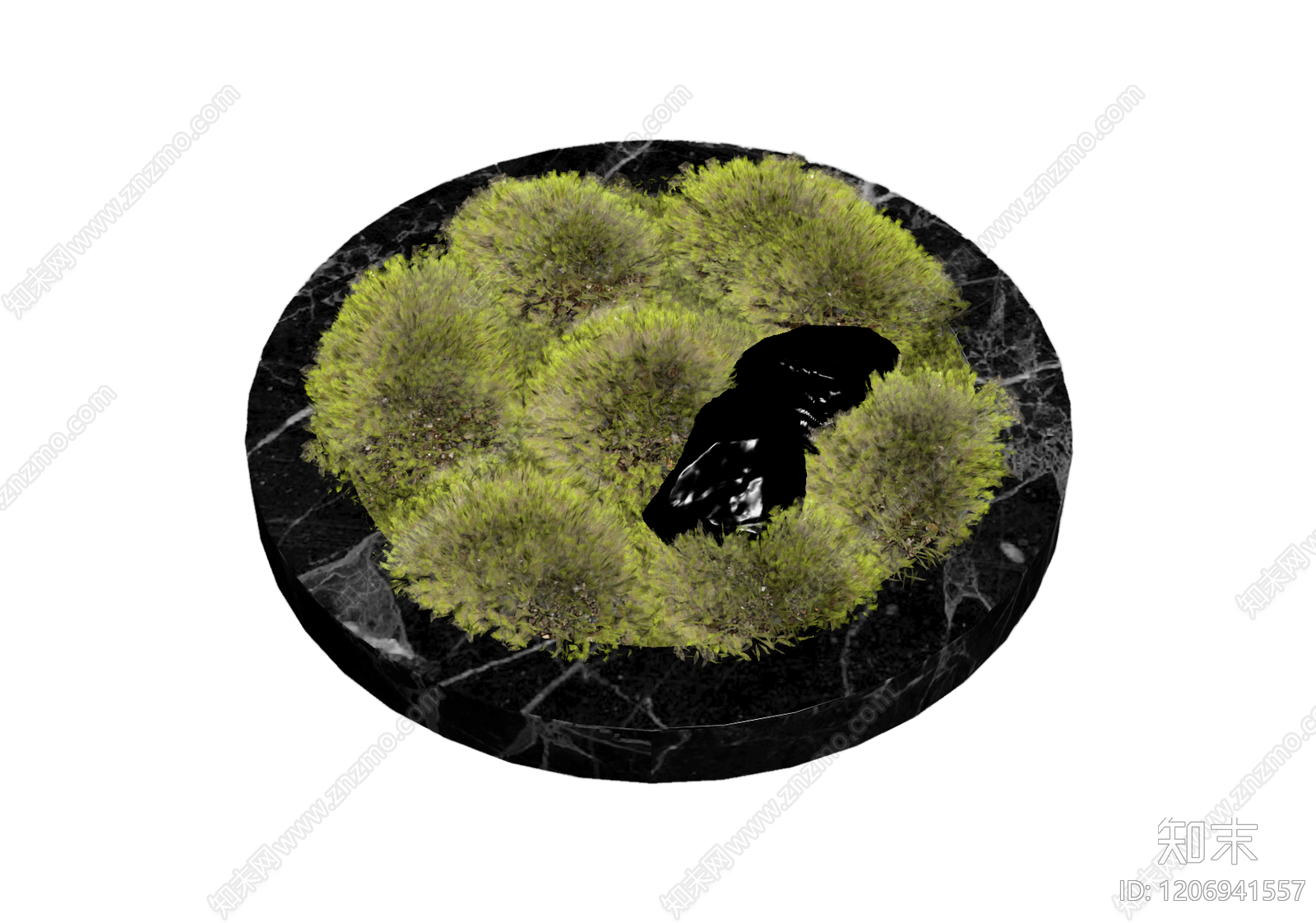 苔藓盆景装饰品3D模型下载【ID:1206941557】