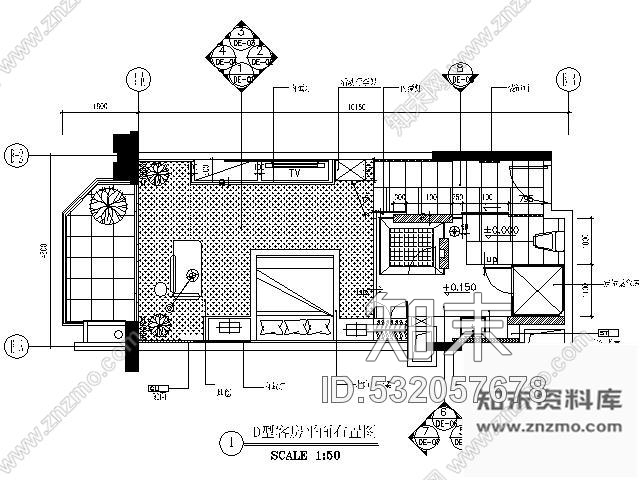 施工图广东五星级酒店D型房施工图cad施工图下载【ID:532057678】