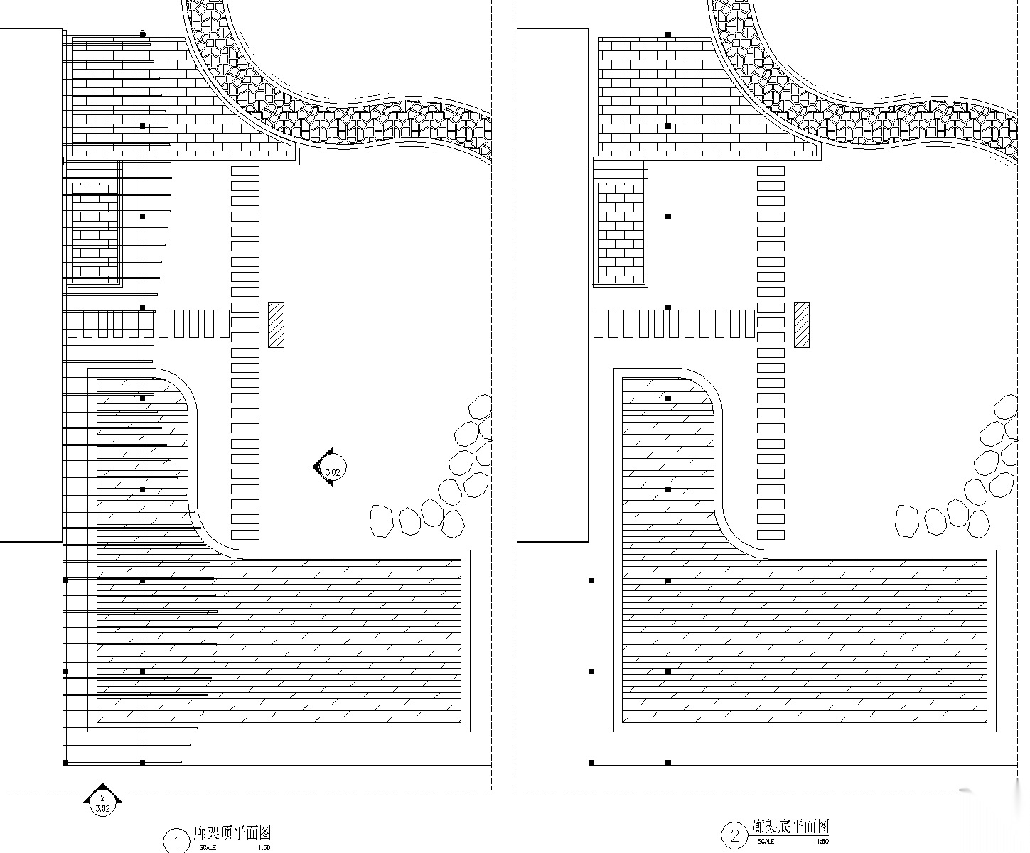 [重庆]财富中心裙楼屋顶花园景观CAD施工图施工图下载【ID:160715108】