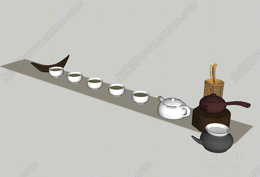 茶具SU模型下载【ID:642019223】