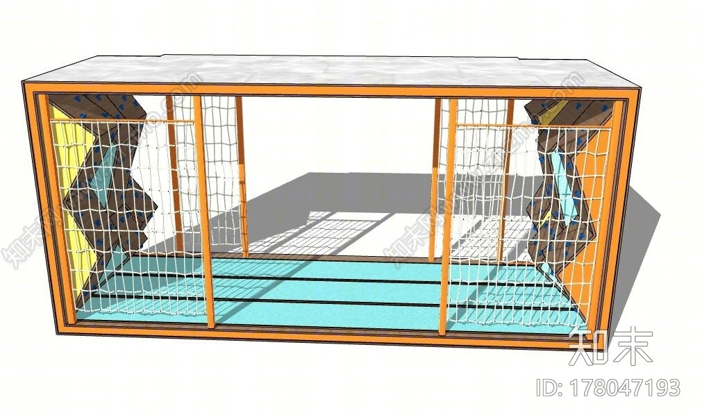 儿童攀爬墙攀爬网SU模型下载【ID:178047193】