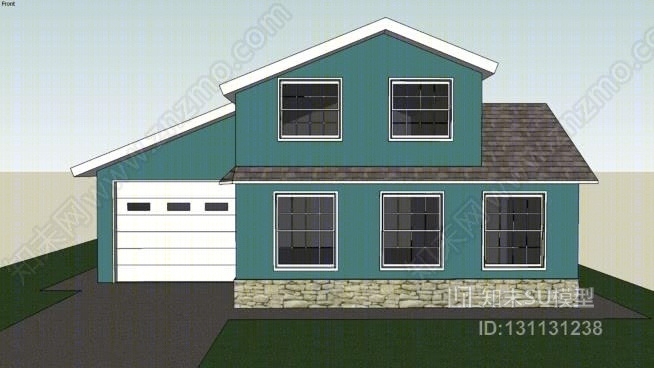 蓝房子SU模型下载【ID:131131238】