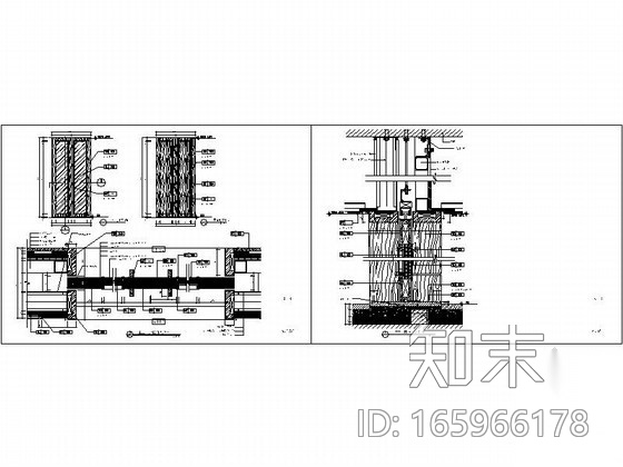 酒店推拉门cad施工图下载【ID:165966178】