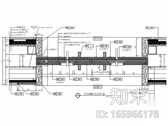 酒店推拉门cad施工图下载【ID:165966178】