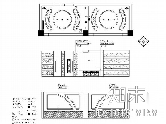 某欧式简约时尚KTV设计装修图（含效果）cad施工图下载【ID:161818158】