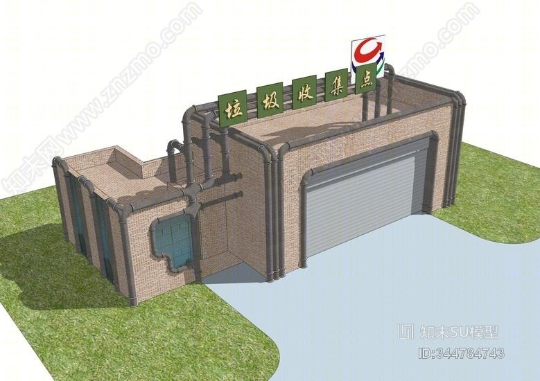 垃圾收集站SU模型下载【ID:344784743】