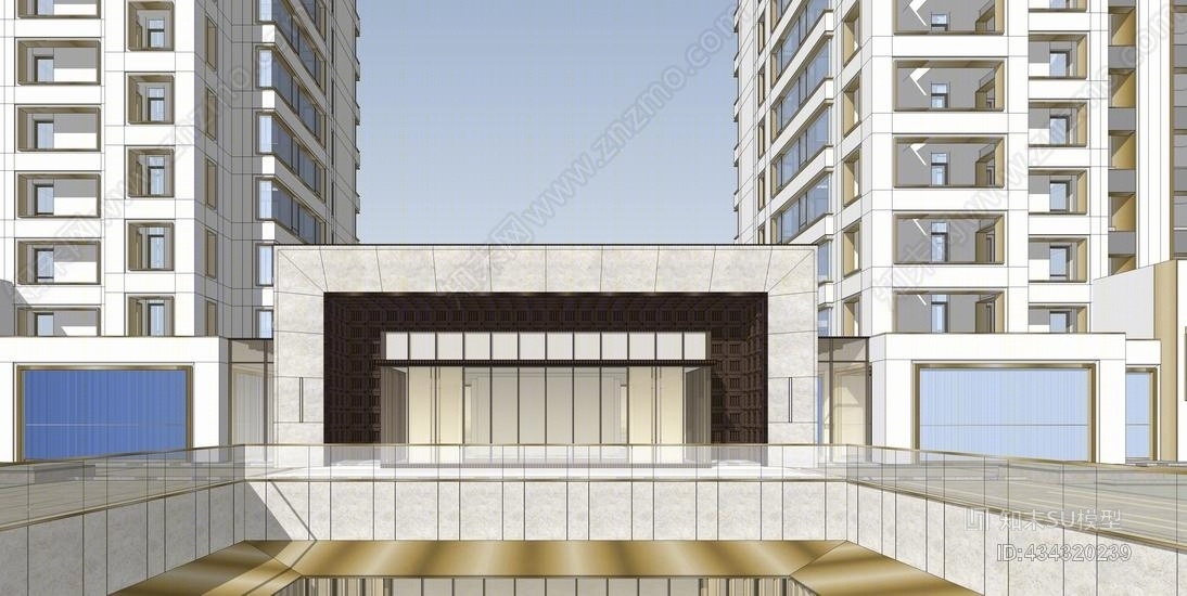 中式售楼处SU模型下载【ID:434320239】