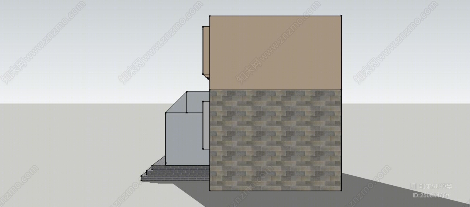 现代风格多层住宅SU模型下载【ID:250944689】