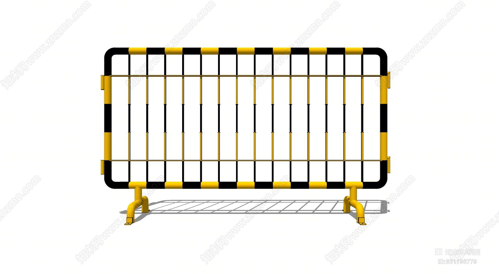 道路护栏SU模型下载【ID:831196779】