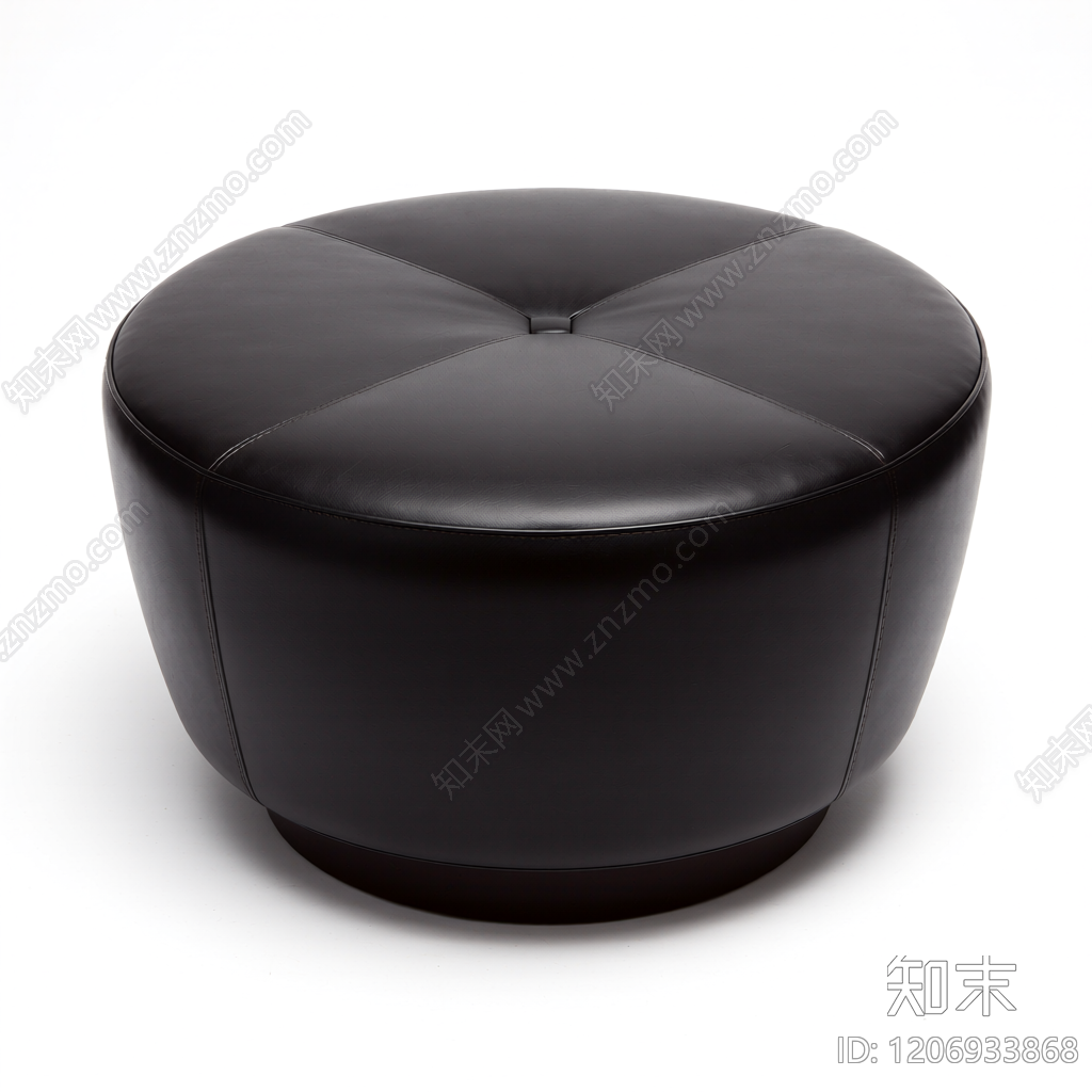 黑色圆形脚凳3D模型下载【ID:1206933868】
