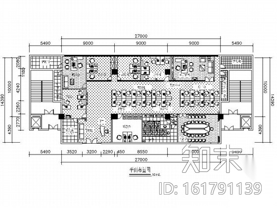 某房地产办公室装修施工图cad施工图下载【ID:161791139】